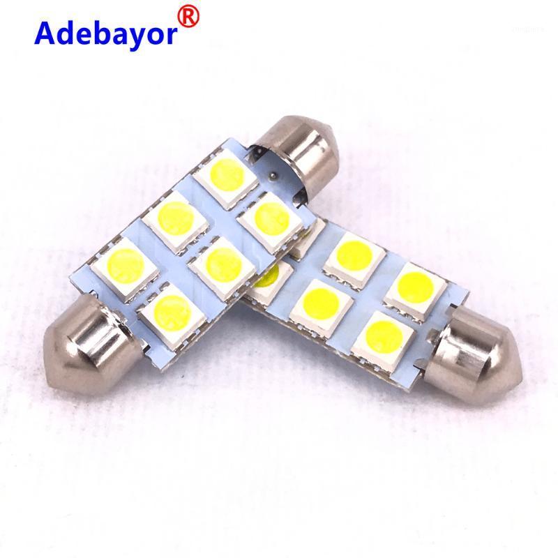 

100X White Festoon Led Dome light SMD 6 LED C5W Car Auto Interior Door Light Bulb 12V Reading Map Lamp 31/36/39/42mm1, As pic