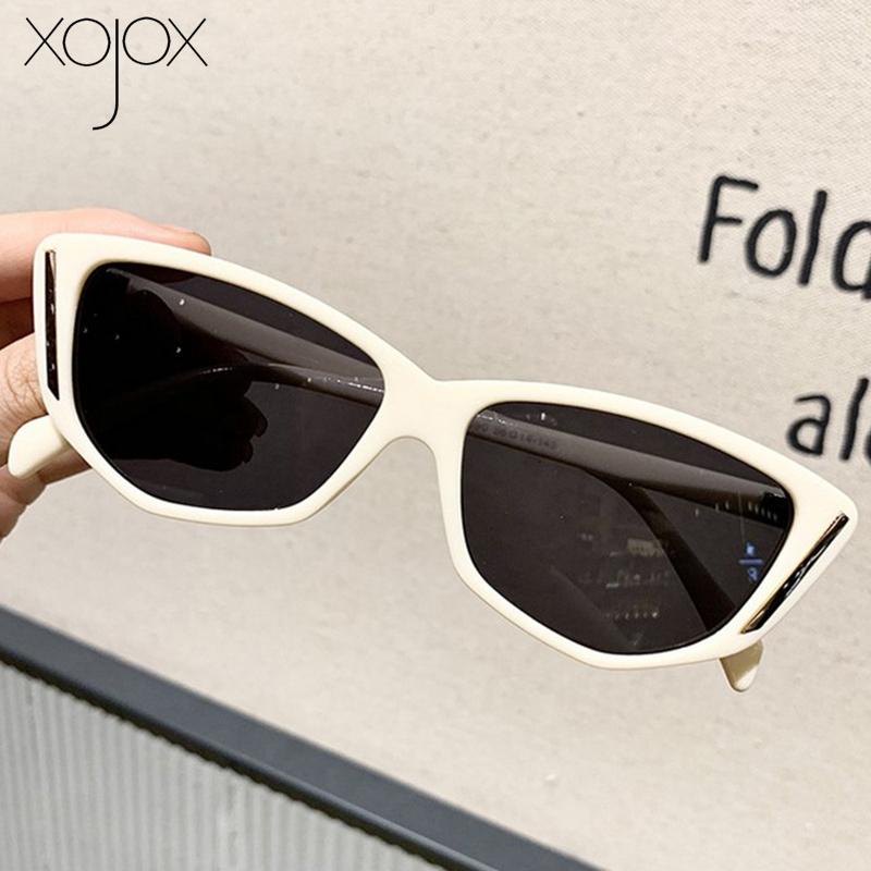 

Sunglasses XojoX Vintage Women's Fashionable Polygon Eyewear Decorative Shades Retro Cat Eye Men Sun Glasses