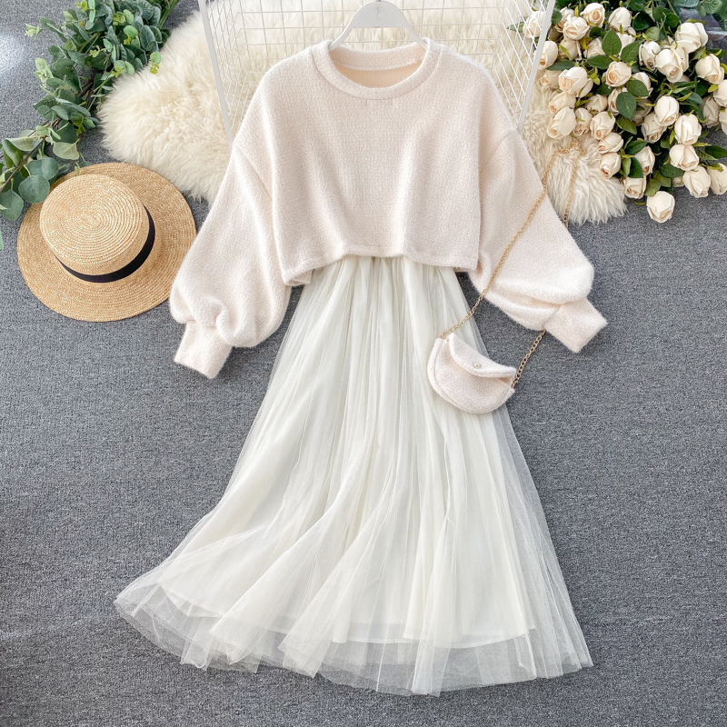 

Spring Knitted Hot Elegant Chiffon Feminine Long Maxi Dress 1squ, Pink.