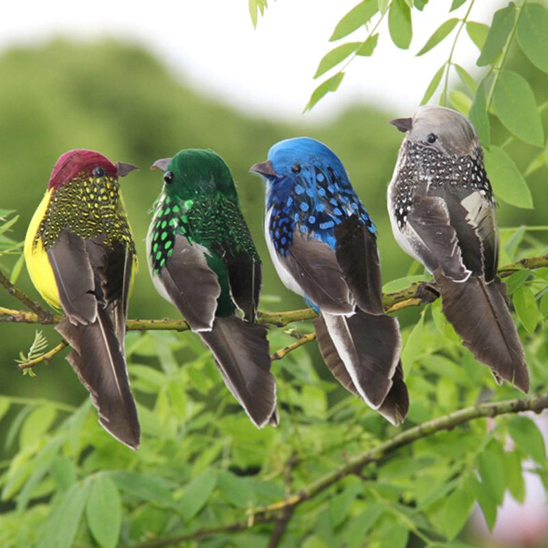 

1pc Fake Craft Birds Artificial Foam Feathers Mini Bird Mariage Table Birtay Party Wedding Decorations Kids