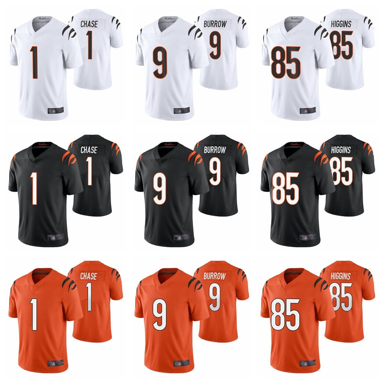 

9 Joe Burrow 1 JaMarr Chase Football Jersey 85 Tee Higgins Jessie Bates III Logan Wilson Cincinnati Men Bengal Mixon Tyler Boyd Perine Bell Hubbard Wilson Hodge