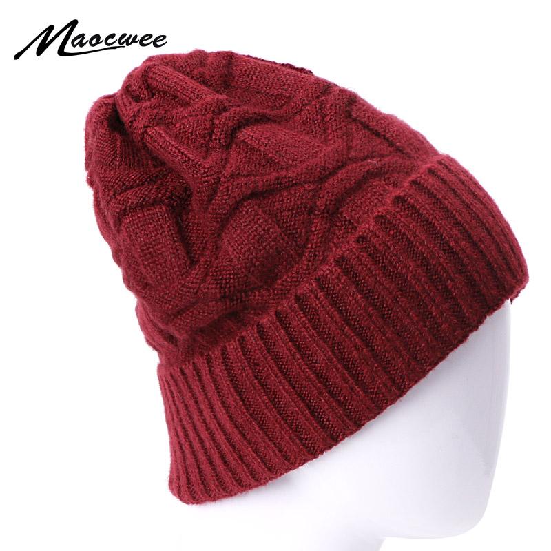 

Women Hat Girl 's Cap Knitted Beanies Caps Soft Crochet Autumn Winter Warm Thick Skullies Wool High Quality Outdoor Unisex