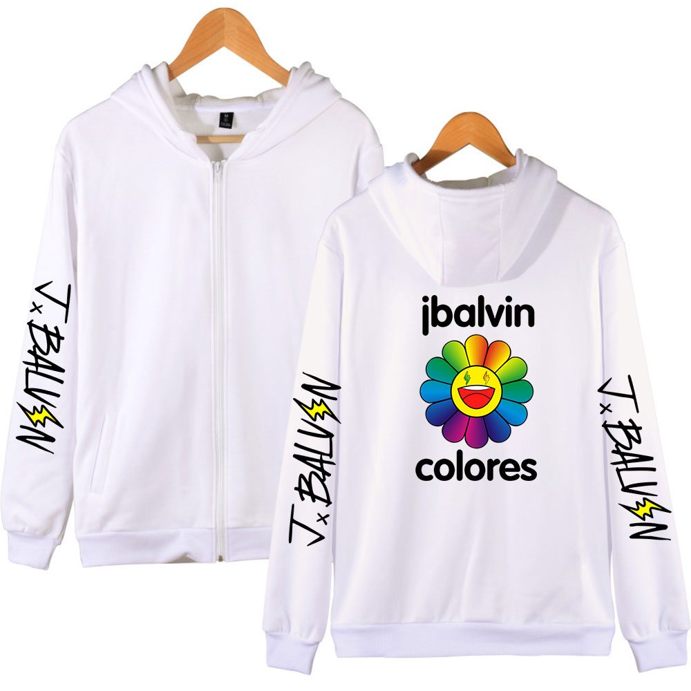 

J BALVIN Hoodie Men/women Oversized Zipper Hoodies Autumn Winter Long Sleeve Sweatshirt 2020 New Album Colors Fashion Clothing, 004
