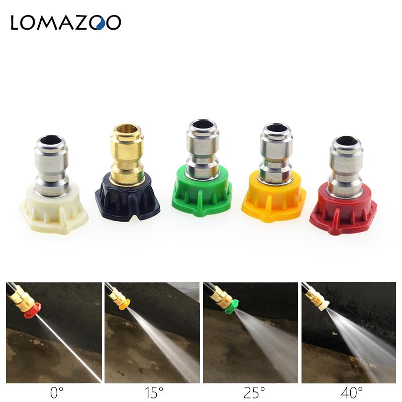 

1pc Easy Quick Connector Car Washing Nozzle Metal Jet Lance Nozzles Car Washing Nozzles Spray Tip 1.2 Household Portable, For soap black tip
