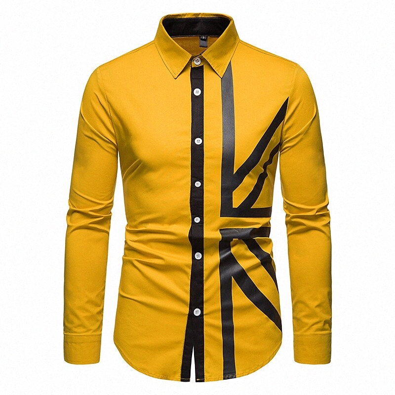 T-shirt pour hommes Autres impressions Graphique Remudides Casual Hauts à manches longues Bleu Noir Jaune Q6AP #
