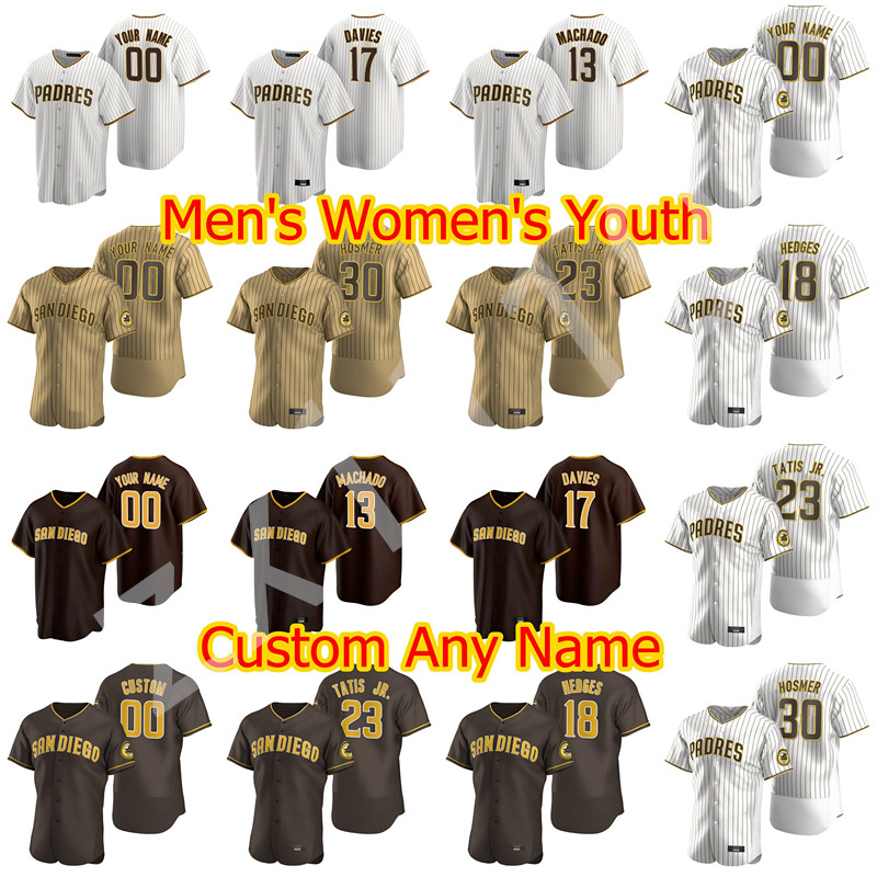 

San Diego Fernando Tatis Jr Jersey Manny Machado 13 Tony Gwynn 19 Eric Hosmer Brown Is Back 2020 Season Jerseys, Blue;black