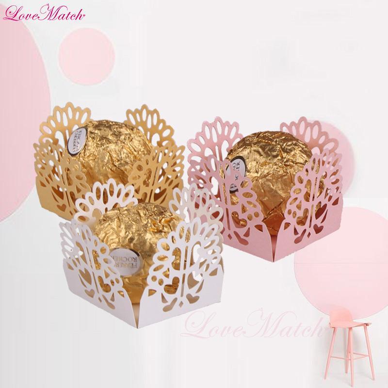 

50pcs/lot Tree Laser Cut Candy Bar Box Wedding Favor Chocolate Bar Baby Shower Party Candy Box Wedding Party Gifts and Supplies1