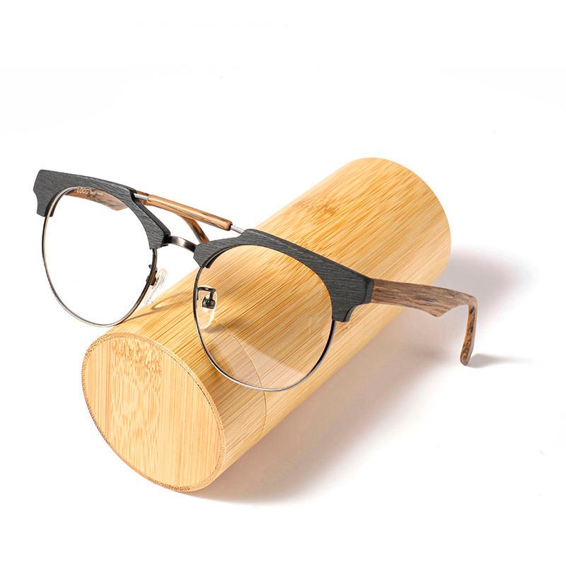 

Fashion Sunglasses Frames AZB Brand Wood Eyeglasses Frame Optical Prescription Glasses Women Men Myopia WITH Transparent Lens