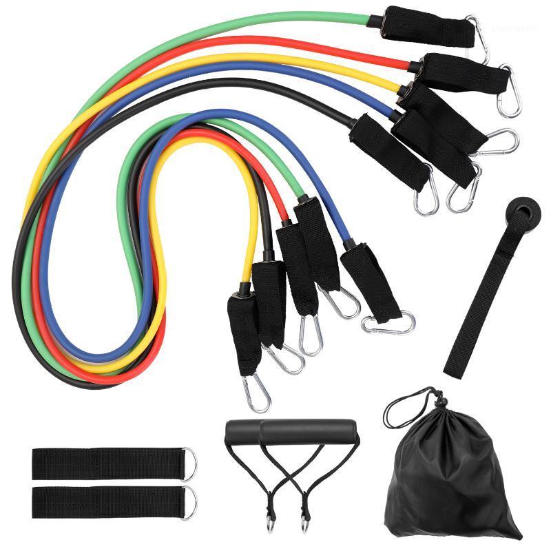 

Multi 11 Pcs/Set Fitness Puller Multi-functional Muscle Strength Yoga Training Rope Resistance Belt Yoga Training Rope1