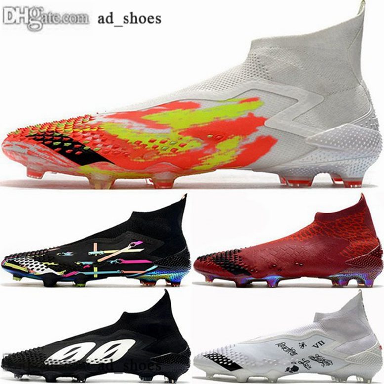 

men size us Predator Mutator 20 football boots astro turf FG 38 shoes eur 12 children 46 high top women AG soccer cleats crampons de mens, Black;red