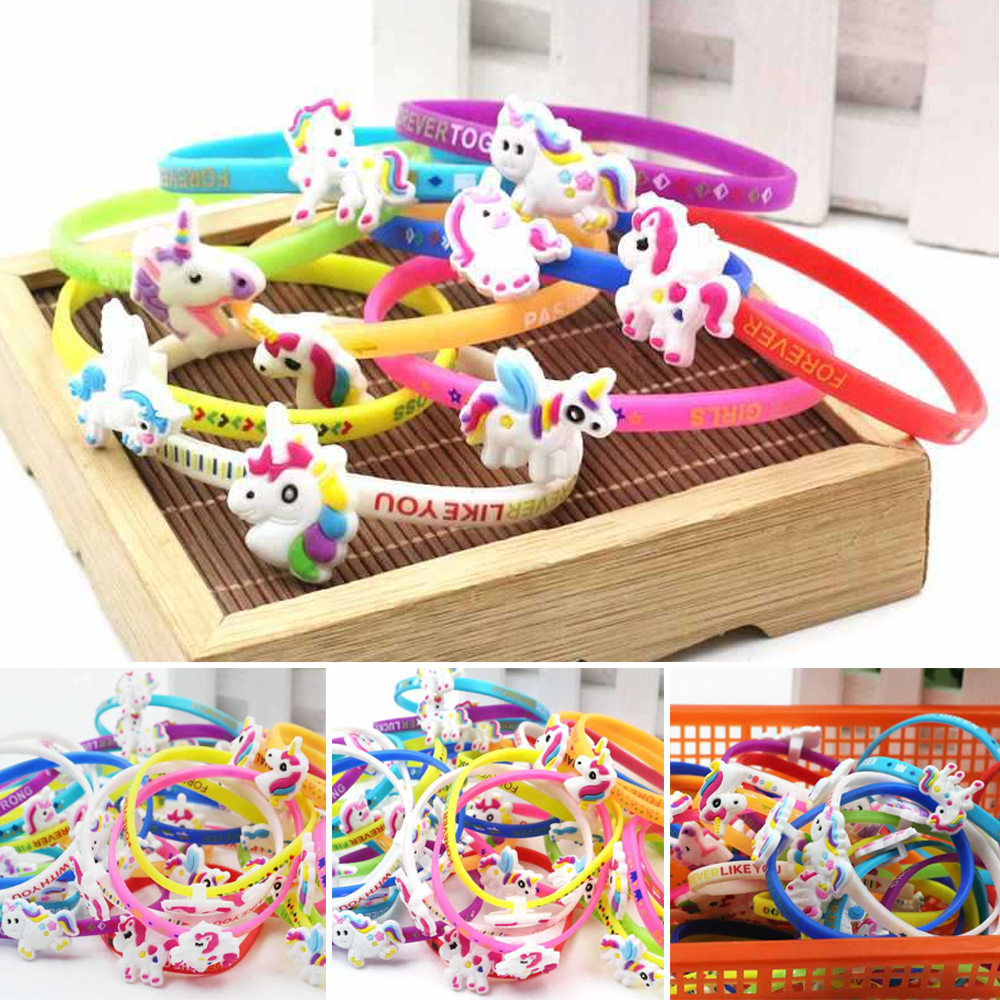 

New Fashion Unicorn Silicone Bracelet Charm Sports Wristband Home Party Jewelry Lovely Gifts Decoration Free Shipping