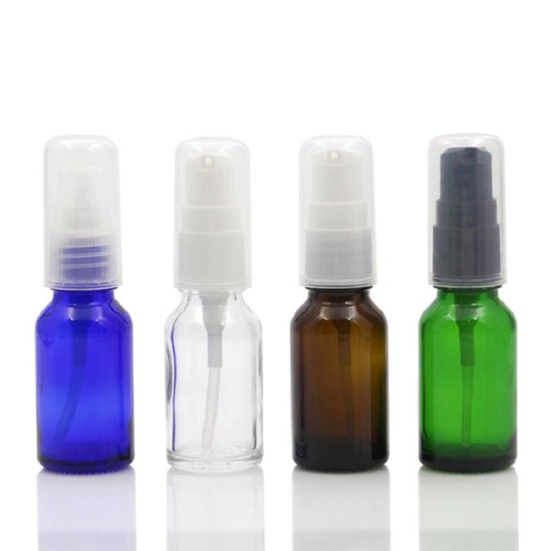 

15ml Glass Emulsion Lotion Pump Bottle Long Beak Bottle Shampoo Vial Glass Travelling Refillable Jar Cosmetic Containers Bottles