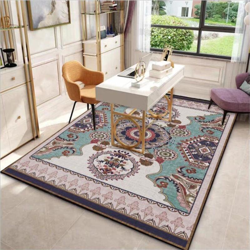 

Carpets for Living Room Vintage Style Flower Pattern Carpet Area Rug for Bedroom Christmas Rug Grey Modern Home Decor1