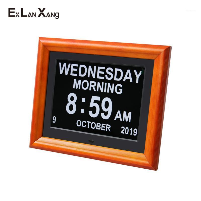 

8 inch electronic LCD big character elderly screen reminder alarm clock digital clock photo frame Christmas gift1