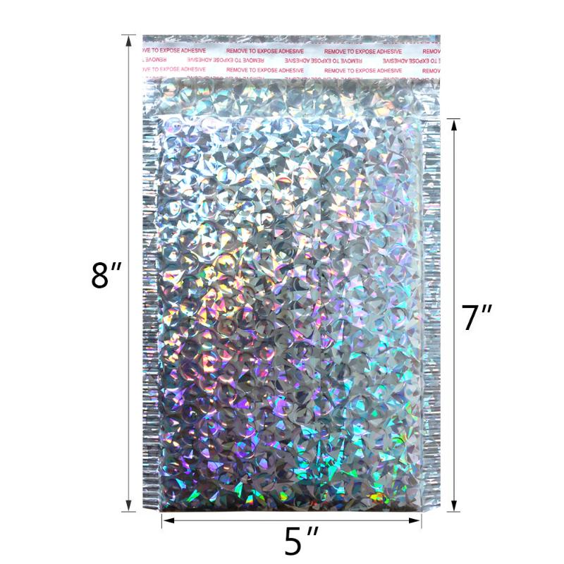 

Speedy Mailers 10PCS Laser Silver Mailing Envelope Bags Waterproof Courier Bags Bubble Mailers Padded bubble Envelopes Bag