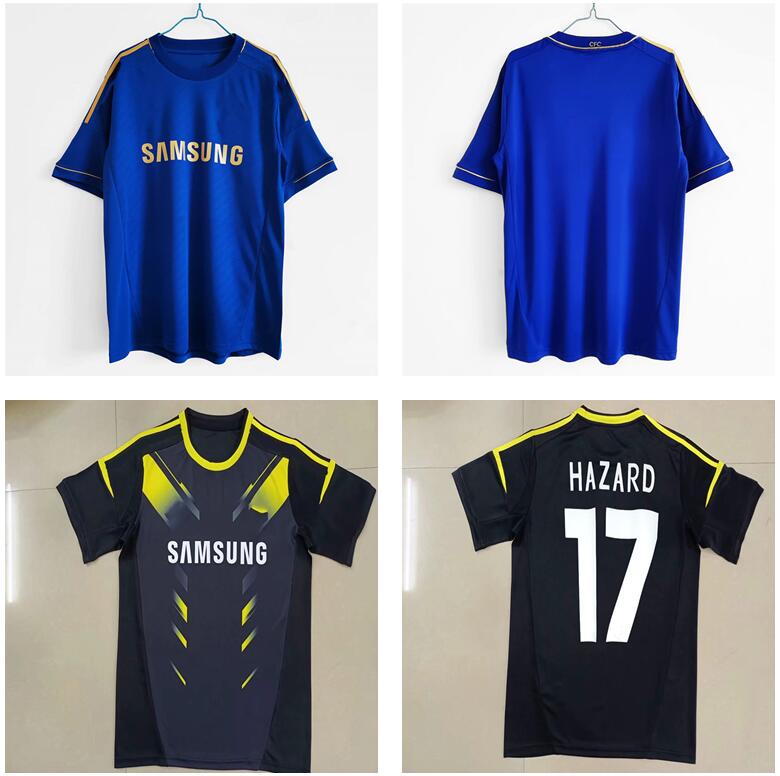 2012 2013 maillots de football rétro Vintage Dazard Torres Mata Lampard David Luiz Terry 12 13 Chemises de football Classic Blue HomeHjgdfhm