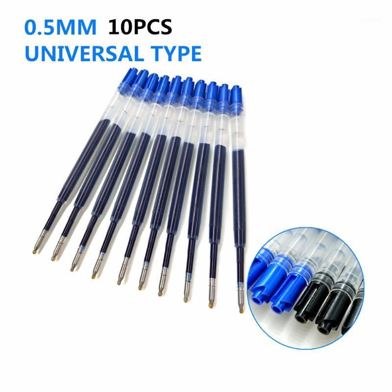 

10 pc 424 black blue ink gel pen refill L98mm Recharge replacement for Metal ballpoint pen Neutral refills office school supply1