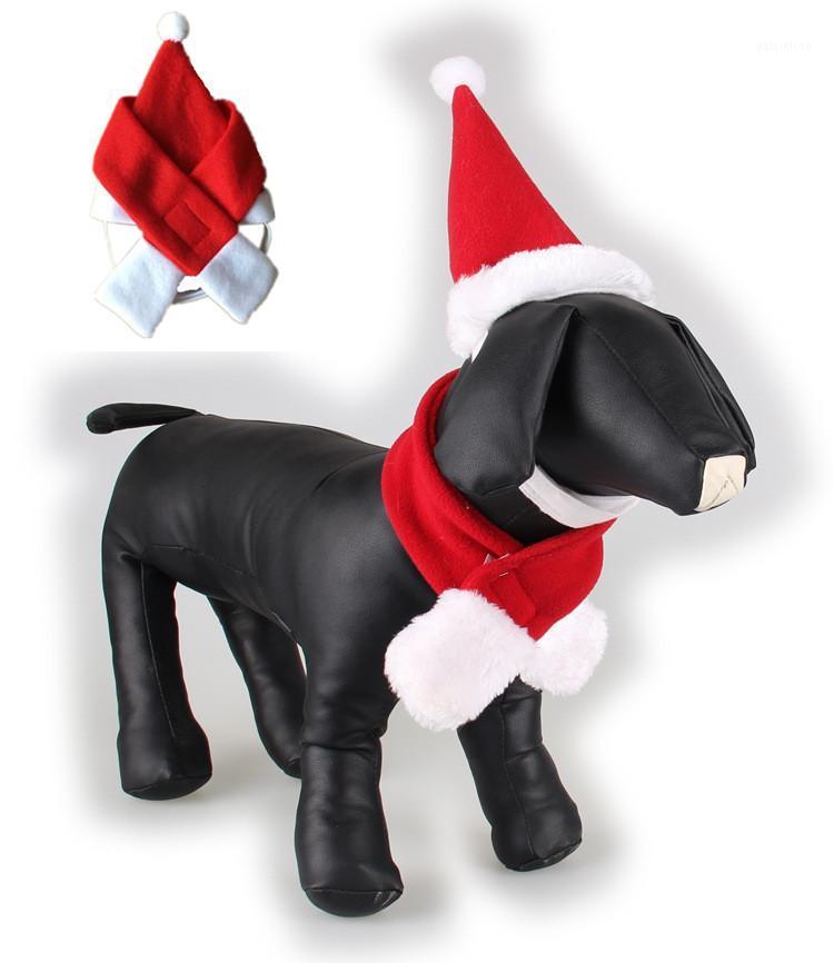 

1set Christmas Hat Scarf for Cat Small Dogs Xmas Pet Supplies Puppy Winter Clothing1
