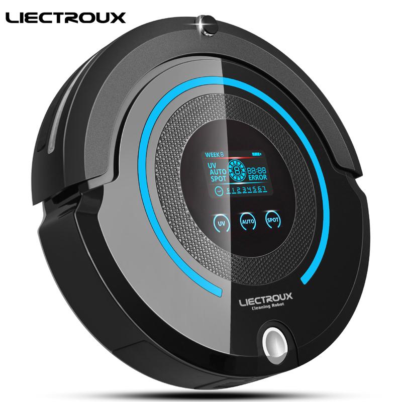 

LIECTROUX A338 Multifunction Robot Vacuum Cleaner (Sweep,Vacuum,Mop,Sterilize),LCD,Schedule,Virtual ,Auto Charge,Remote