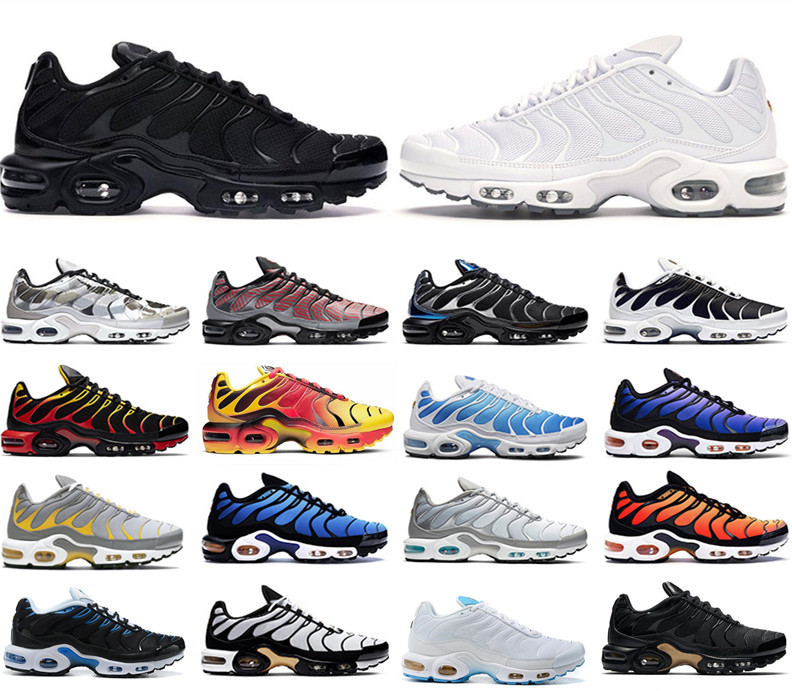 

tn plus running shoes mens black White University Blue Hyper Pastel Aqua Purple Reverse Sunset women Breathable sneakers trainers outdoor sports fashion size 40-46