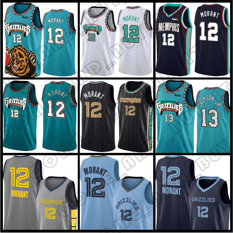 

Memphi 12 Ja Morant Jaren 13 Jackson Jr. Basketball Jersey Grizzlie Murray State University College, Men