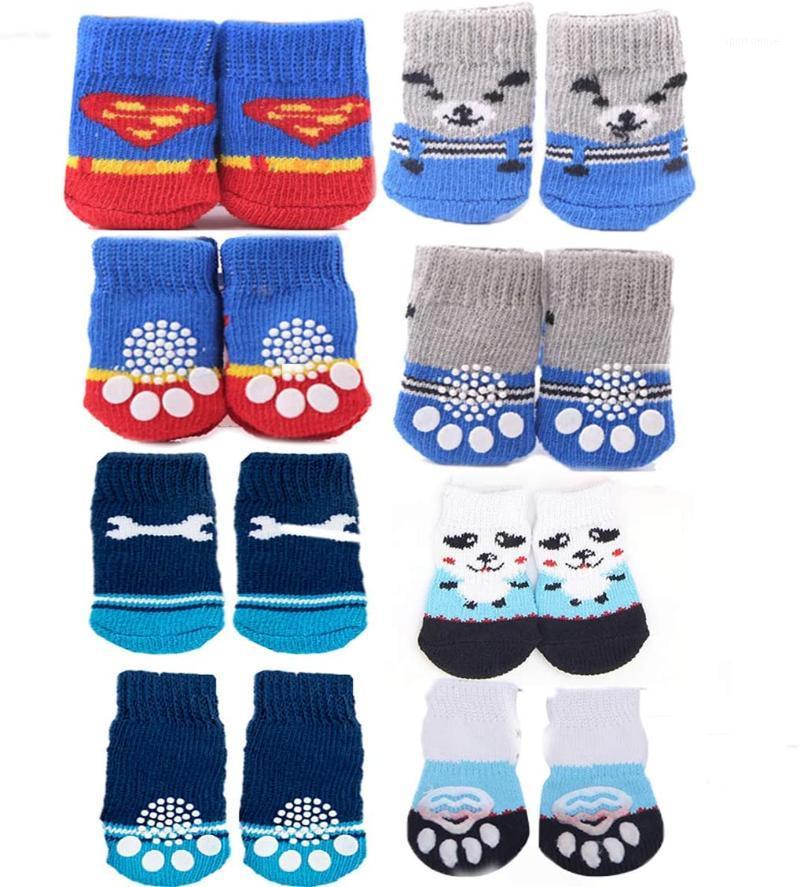 

5/10sets Pet Dog Puppy Cat Shoes Anti-Slip Knit Socks Socks Pet Cute Indoor for Small Dogs Cats Snow Boots Supplies1, 5pcs-random