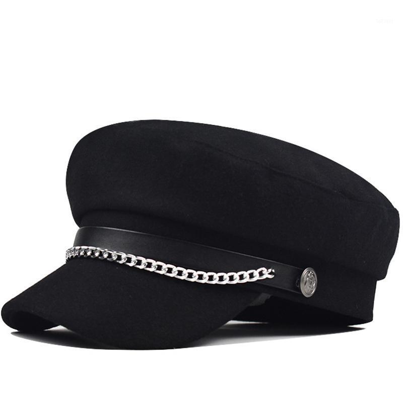

Utumn Winter Black Wool Berets for Women Female Flat Army Cap Salior Hat Girl Travel Berets Ladies Painters Cap1