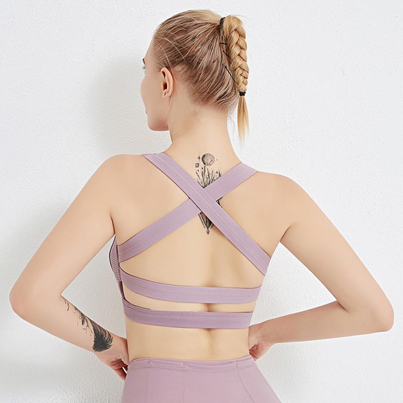 

Sports Top Sports Shirt Bra Sport Women Fitness Crop Top Running Fitness Cross Beautiful Back Underwear Vest Bra Women New, Black