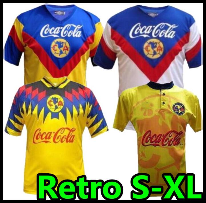 

1993 1994 LIGA MX Club America Retro soccer Jerseys Orange 93 94 O.PERALTA C.DOMINGUEZ MATHEUS mexico football shirt, 1988