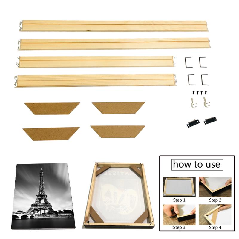 

Photo Frame Wooden Wall Frame Wooden Photo Oil Painting Canvas Diamond Painting Frames Wall Art Canvas Diy Poster Drop Shipping