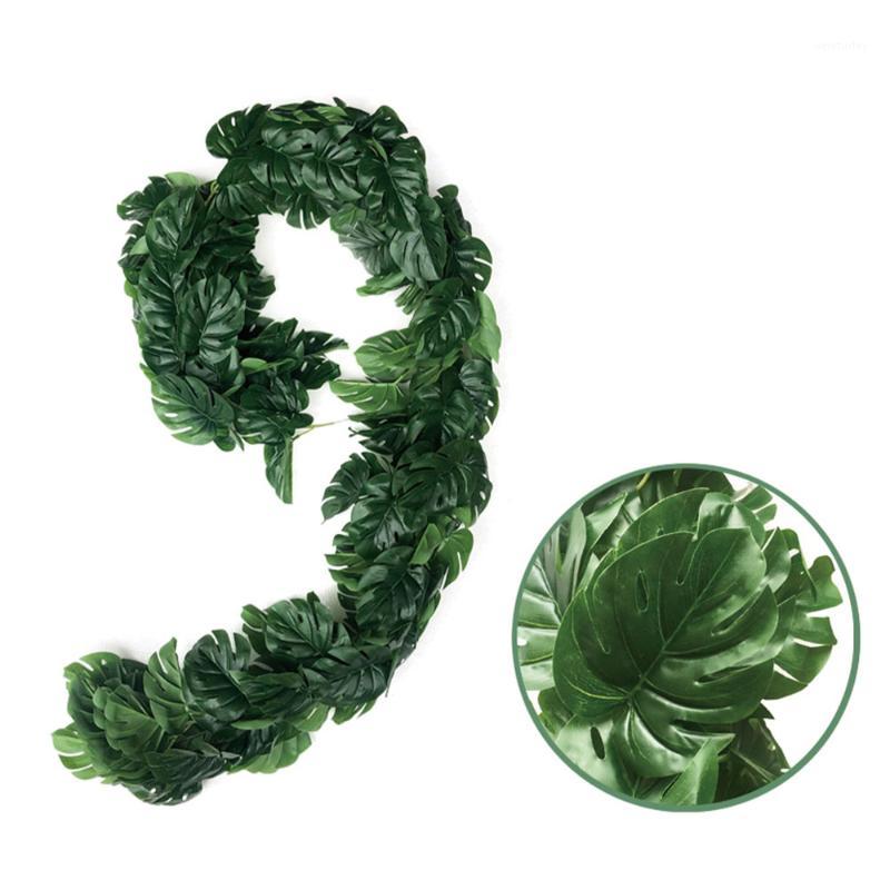 

1M/2M Simulation Turtle Back Leaf Rattan Encryption Glue Material Simulation Plant Family Wedding Garden Decoration1, As pic