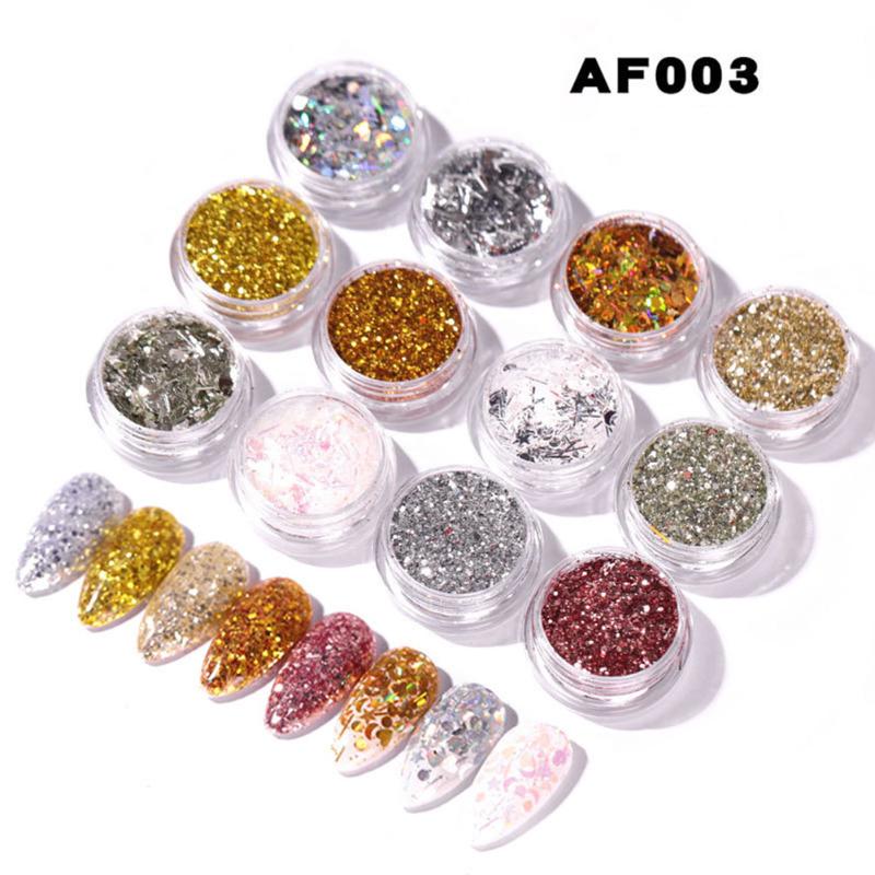 

12pcs/set Tips Nail Sequins Art Decoration Thin Gift DIY Colorful Glitter Long Lasting Fashion Charm Shiny Star Butterfly