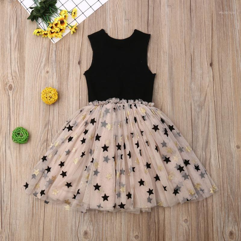 

Baby Girls Summer Clothing New Fashion Kid Baby Girl Formal Party Dress Sleeveless Star Tulle Tutu Chiffon Princess Wedding Gown1, As pic