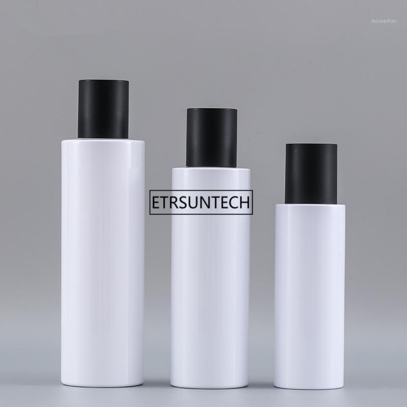 

100pcs 100ML/150ML/200ML Plastic Bottle with Black cap Cosmetic container travel kits portable PET lotion F33831