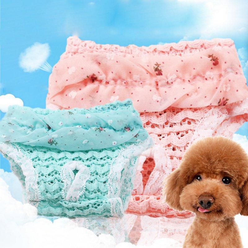 

Creative Chiffon Female Pet Dog Puppy Briefs Physiological Sanitary Shorts Pants Washable Pet Trousers Underwear Diaper#1, Dn0161qg