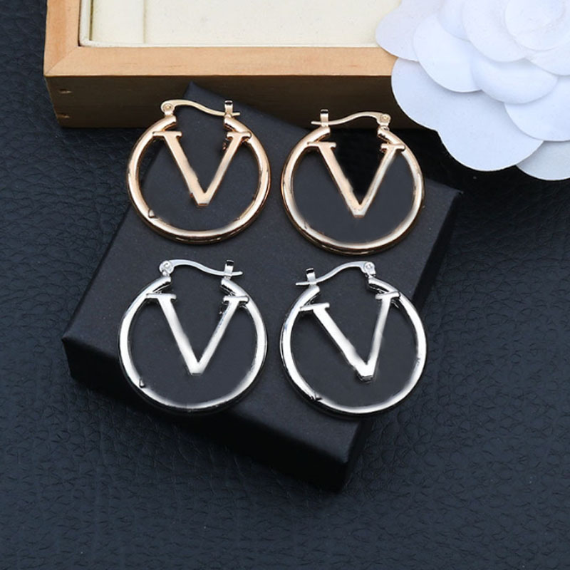 

20style Fashion Brand Designers Letters Stud Simple Geometric Women Luxury Brand Design Flowers Crystal Rhinestone Pearl Earring Wedding Party Jewelry