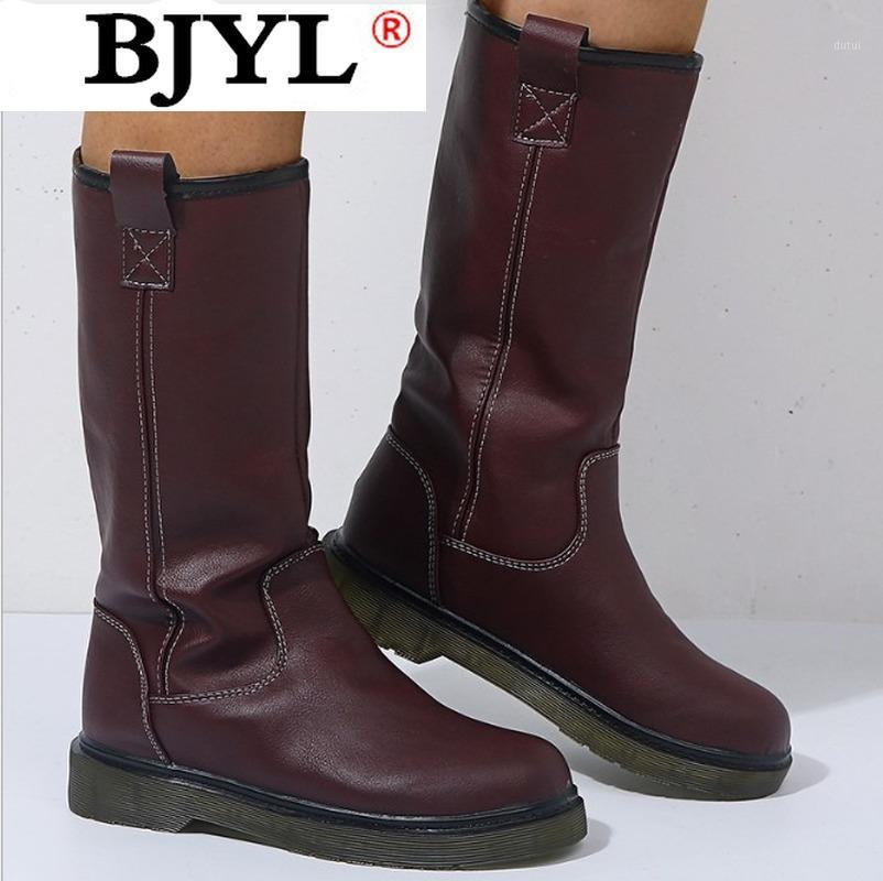 

New Women Shoes Mid Carf Winter Warm Casual Boots Ladies Knee High Waterproof Boots Platform Shoes Snow 2020 Botas Mujer1, Black