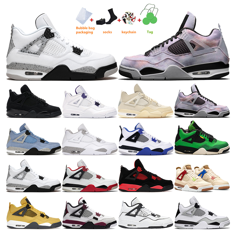 

mens basketball shoes 4s X Sail zen master university bule White oreo cement Black Cat Purple women sport sneaker trainers, 13