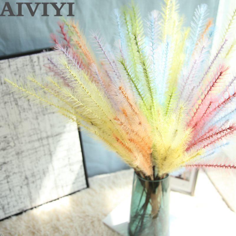 

80cm artificial PE malt grass flower home hotel DIY decorative fake flower wedding scene layout Christmas day decoration1, Blue