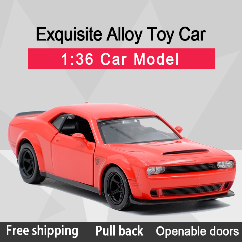 

Challenger Sports Dodge RMZ SRT Demon CITY 1:36 Alloy Diecast Car Model With Pull Back For Children Gifts Toy Collection