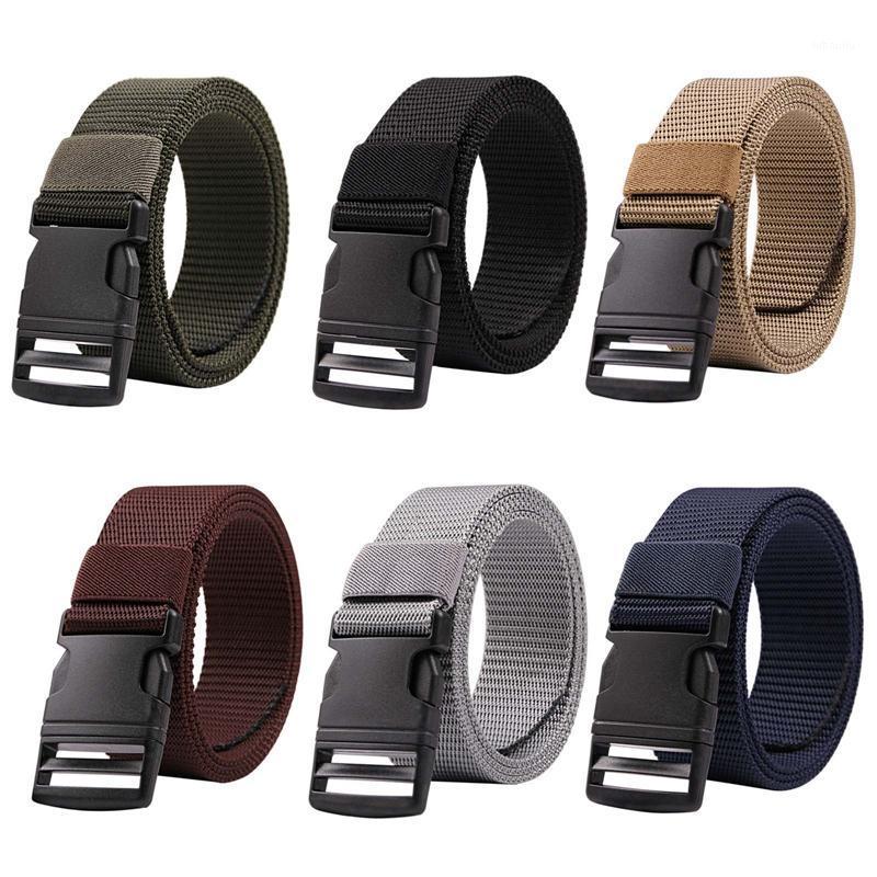 

2020 New Army Style Combat Belts Quick Release Tactical Belt Fashion Men Waistband Outdoor Hunting Optional 125cm1, Black