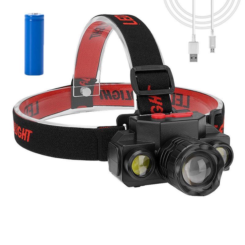 

500LM COB LED Headlamp USB Rechargeable Headlight Fishing Lamp Head Torch Fun Run Headlights Bicycle Lights Outdoor Head Lamp