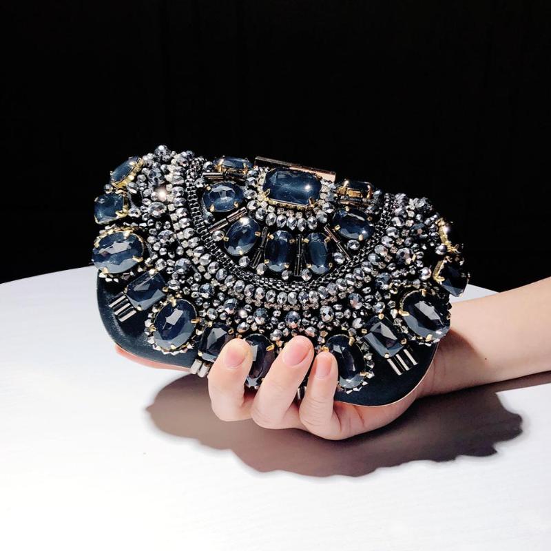 

Clutch Bags 2021 Bag Female Lady Temperament Evening Dinner Dress Wild Party Small Hand Rhinestone Flash