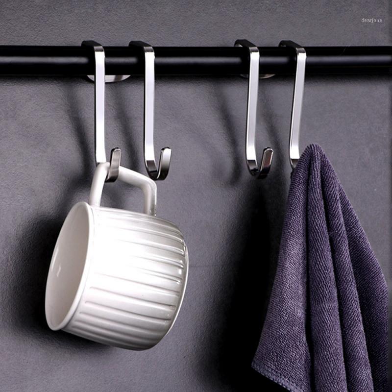 

2pcs Stainless Steel Double S Shape Storage Hook For Bathroom Kitchen Wall And Door Organizer Accessories Purse Hooks1