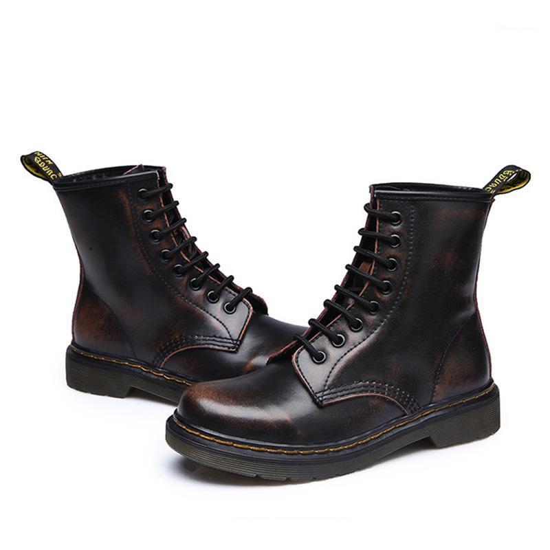 

Shoes Woman 2020 Fashion Women High Top Boots PU Leather Lace Up Low Heels Shoes for Fall Spring Women zapatos de mujer1, Red black