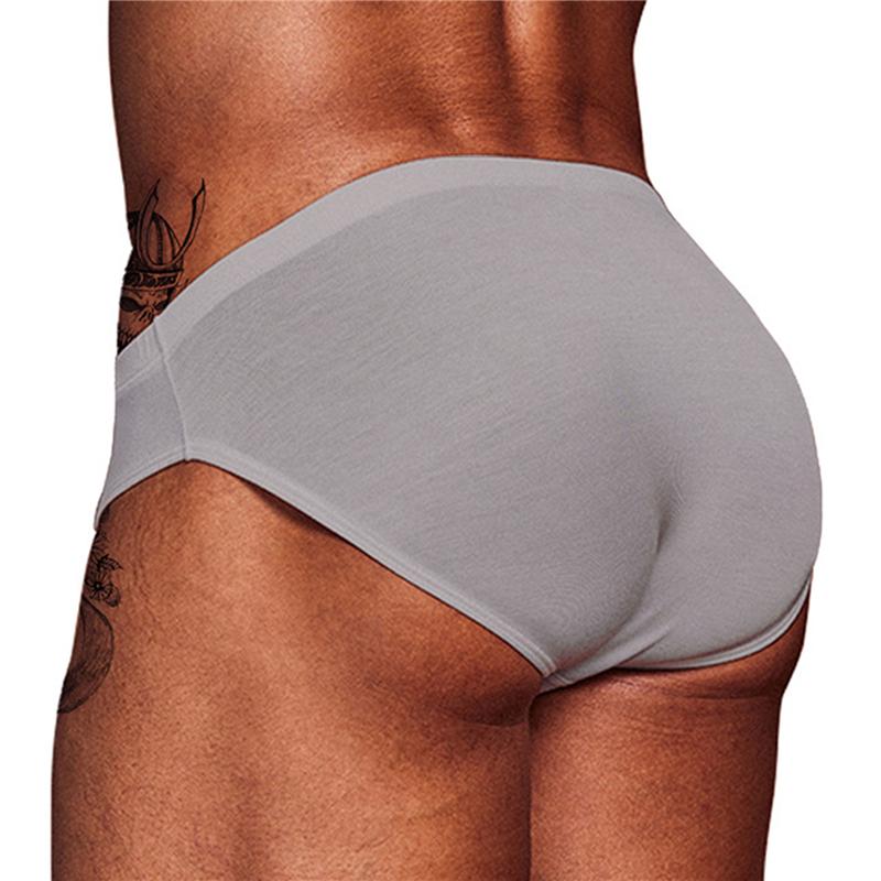 

Low Rise Sexy Men Briefs Modal Solid Color Underpants Breathable Quick Dry Male Underwear Confortable Lingerie, Pink