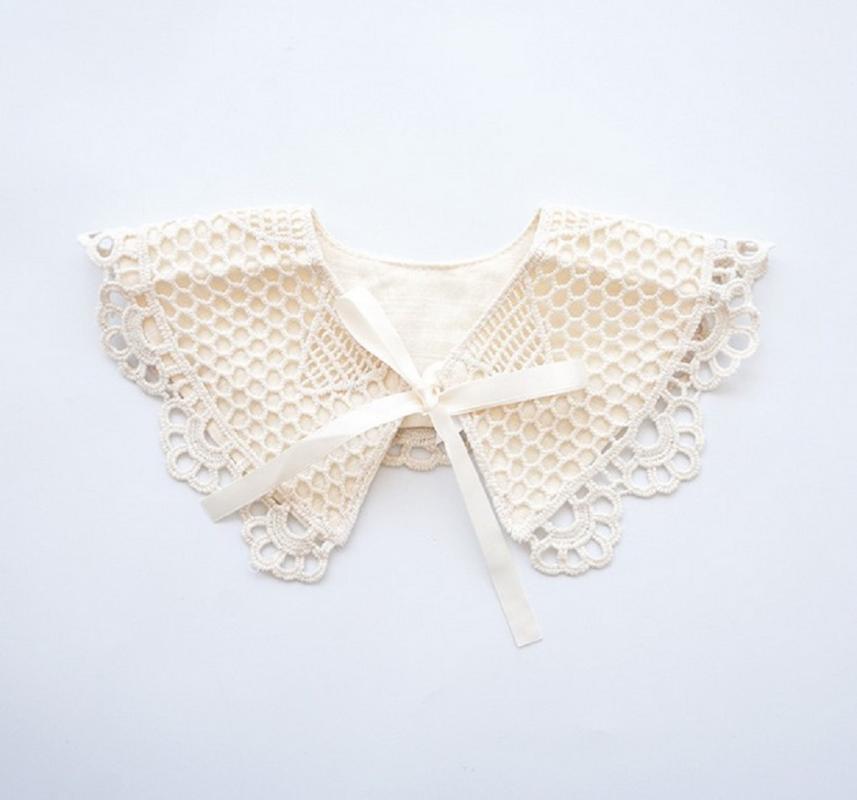 

New Newborn Toddler Cotton Baby Bibs Girls Lace Saliva Towel Kids Bib Feeding Burp Cloths1, White