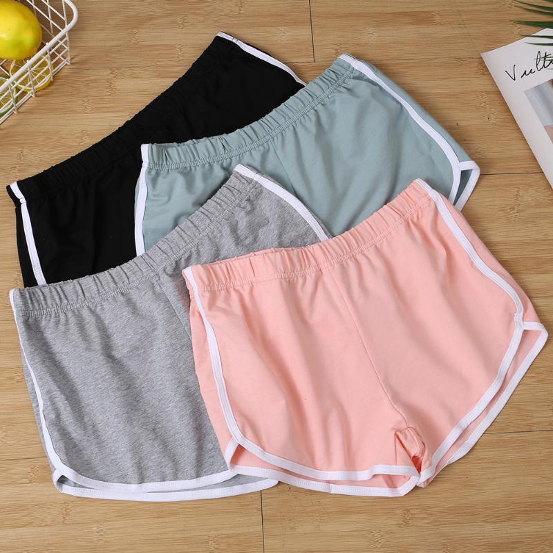 

Women Casual Patchwork Shorts Summer 2020 New Shorts Female Elastic Skinny Slim Body Fitness Workout Sports Beach Hot, Pink