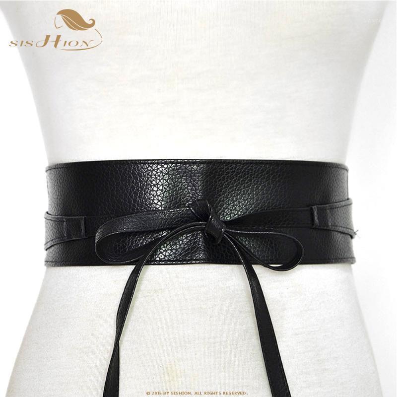 

SISHION Belt for Women Bowknot Faux Leather Wrap Around QY0246 Waistband Black Cummerbund Brown Women Belt1, Silver