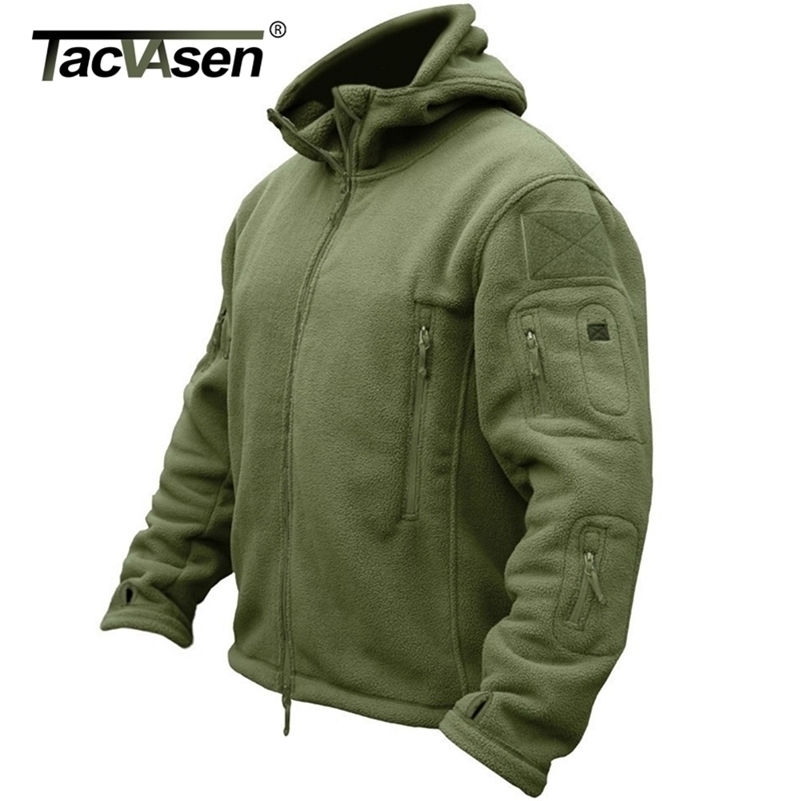 

TACVASEN Winter Airsoft Military Jacket Men Fleece Tactical Jacket Thermal Hooded Jacket Coat Autumn Outerwear Mens Clothing 3XL 201118, Gray